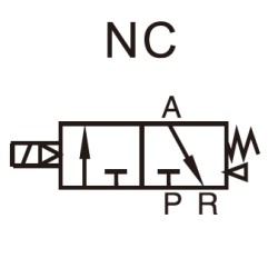 Elektrozawór 3/2 G1/4" NC powrót sprężyną 3V210-08