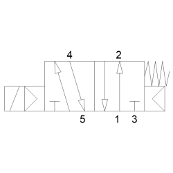 Elektrozawór 5/2 G3/8" monostabilny 4V310-10