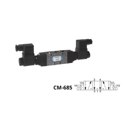 Elektrozawór 5/3 1/8" monostabilny OC-open centres