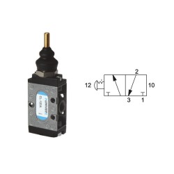 Zawór 3/2 1/4" NC-NO push-pull bistabilny