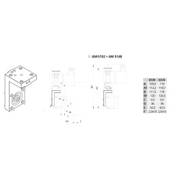 Płyta kątowa pod cewki AM-5152 UNIVER