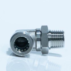 Kolanko wtykowe 1/2" na wąż 10mm INOX