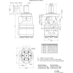 Silnik Hydrauliczny MH 500 CB wałek fi35mm