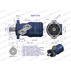 Silnik hydrauliczny WMR-S 250 WARYŃSKI