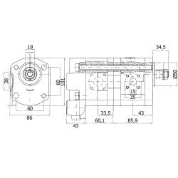 Pompa podwojna 22A8,2/8,2x652-12SBAW