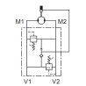 Zawór przel. krzyżowy do siln. OMR/OMP 1/2" 135bar