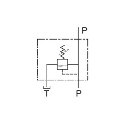 Zawór przelewowy 1/2" 35l/min 100-350bar imbus