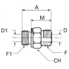 1 3/16" ORFS - 1/2" BSP Przyłączka redukcyjna