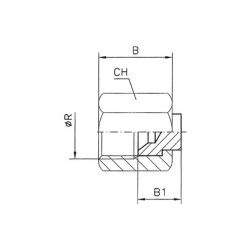 Korek nypla 1/2" JIC 