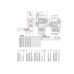 Rozdzielacz hydrauliczny P40 1-sekcyjny