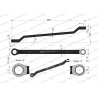 Klucz oczkowy odsadzony 10 x 11mm