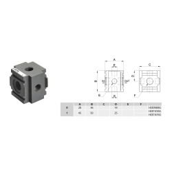 Kolektor G1/2" do zestawór przygotowania powietrza