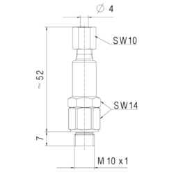 Dozownik jednoliniowy oleju i smaru 200mm3 M10x1