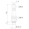 Dozownik jednoliniowy oleju i smaru 200mm3 M10x1